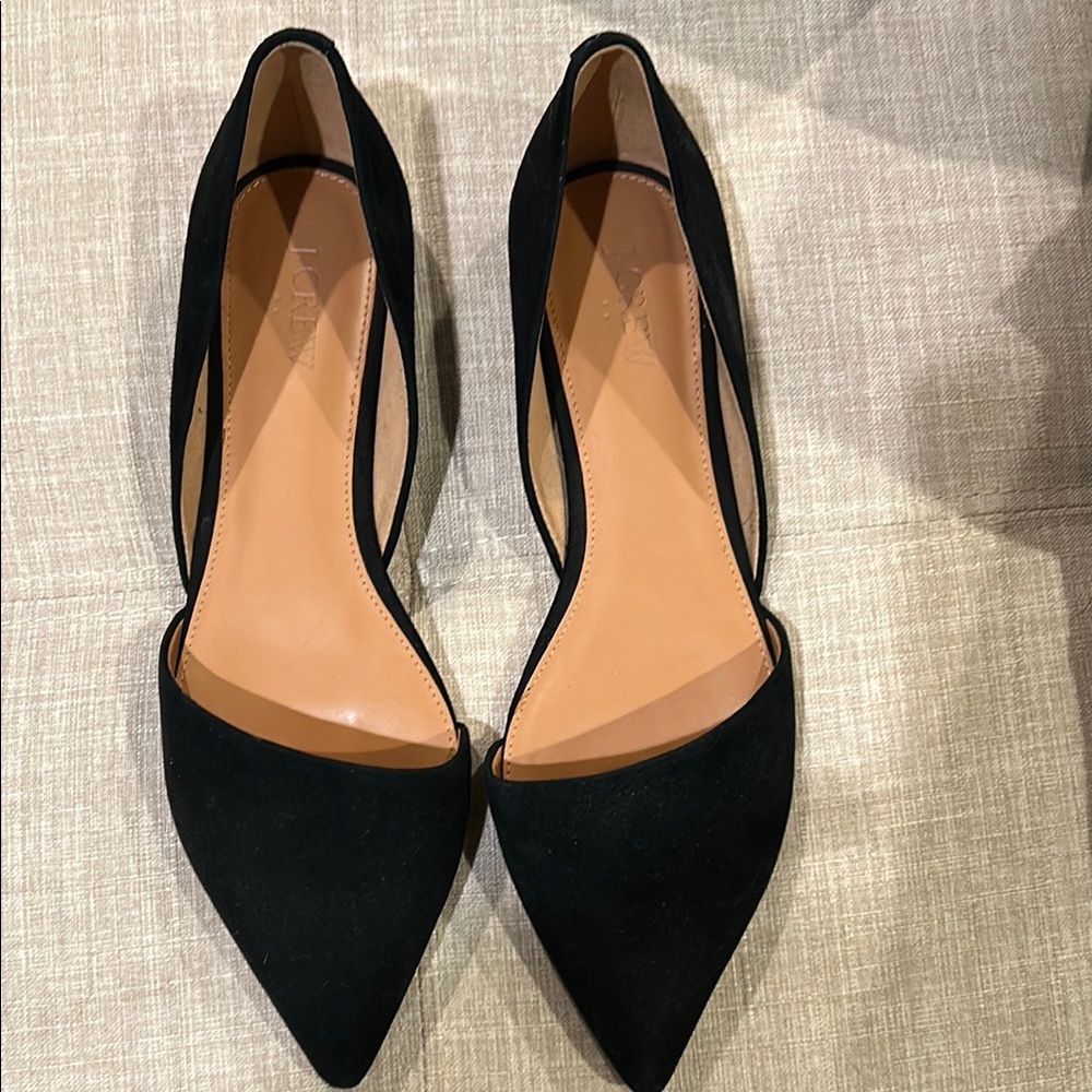 J. Crew Black Suede d’Orsay Size 10